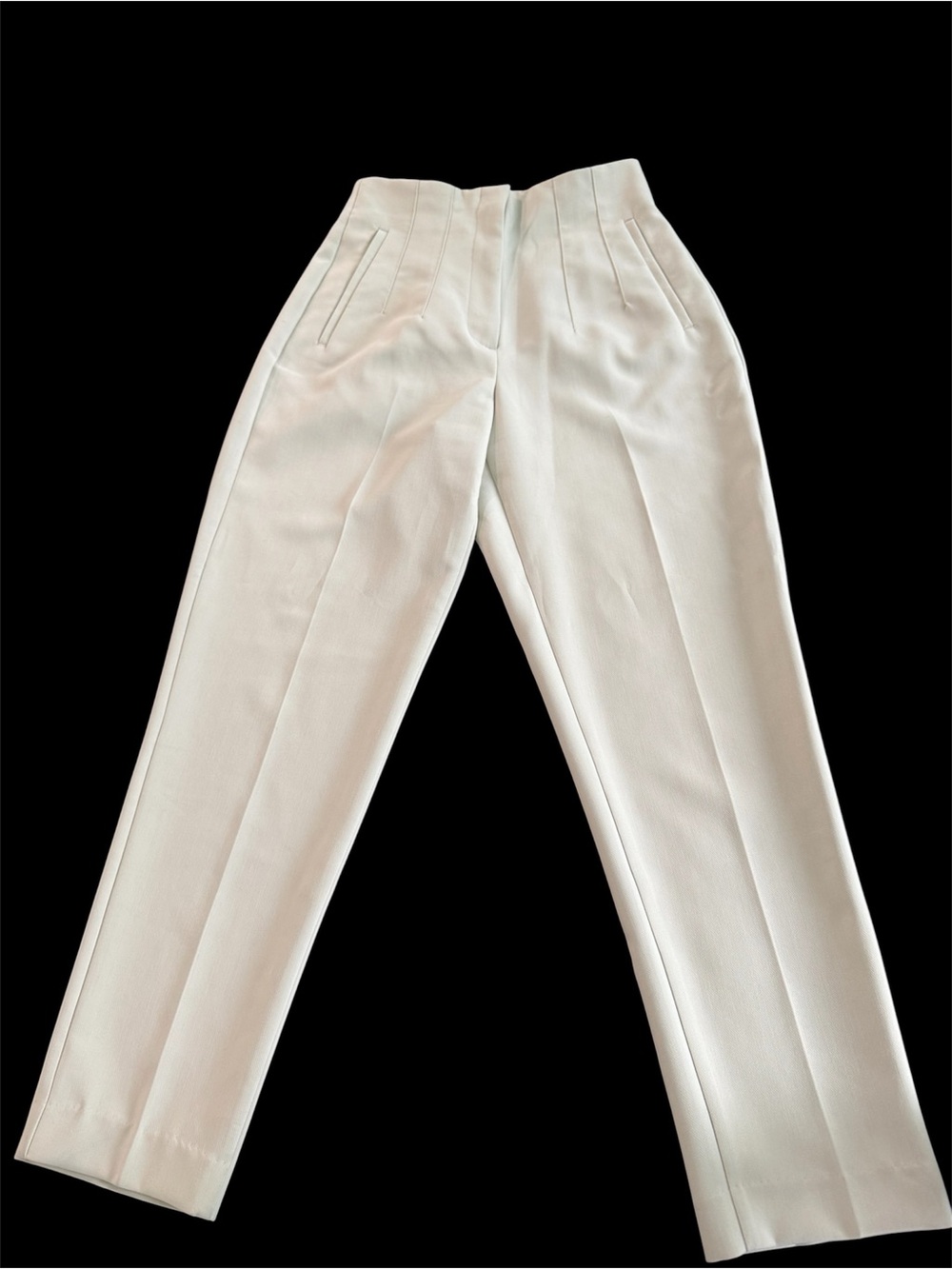 Zara Woman’s Cream Pleated Dress Trousers